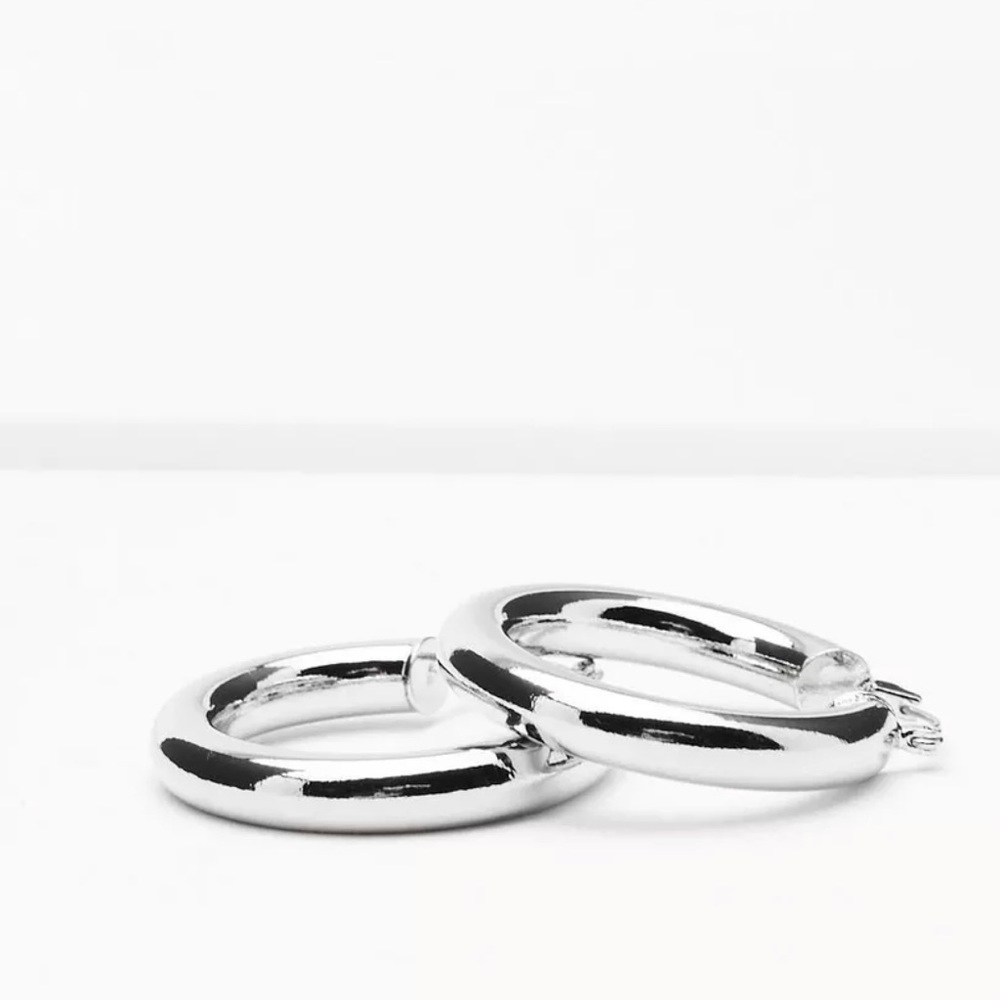 Nasty Gal Tube Hoop Earrings